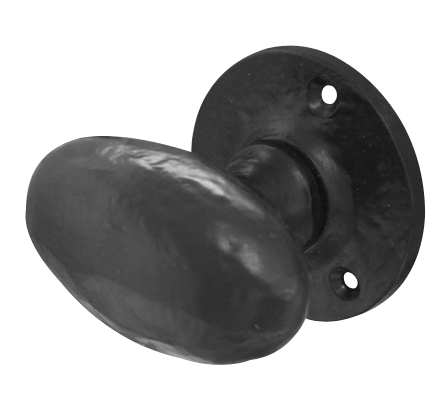 Black Antique Oval Mortice Knob